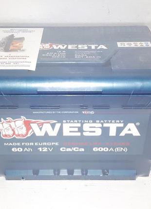 Акумулятор 60ah 12v westa en600 зліва плюс (1) l