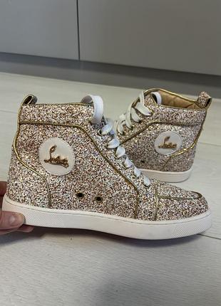 Кеди снікерси christian louboutin rantus orlato glitter p.39