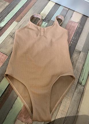 Купальник суцільний в рубчик від zara