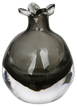 Ваза скляна у формі граната d11*15см smoke graphite