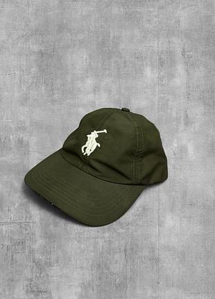 Кепка polo ralph lauren оригінал хакі бейсболка ральф лорен з великим логотипом