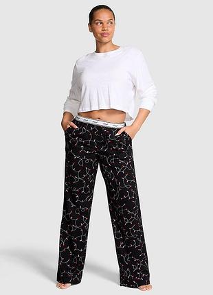 Фланелевые пижамные брюки victoria ́s secret коллекция pink