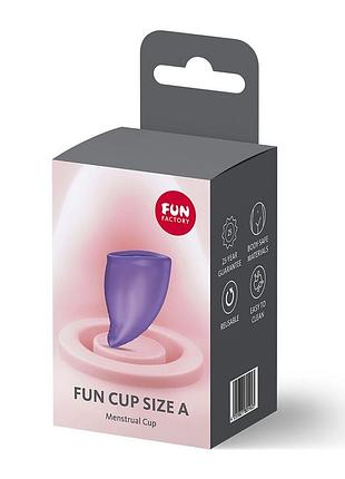 Менструальная чаша fun factory fun cup size a black currant, многоразовая, диаметр 4 см, объем 20 мл 30мл