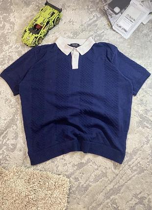Футболка polo boohooman синя