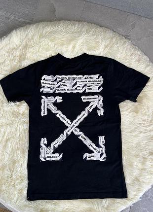 Оригінальна футболка off white cabin baggage офф вайт s - m main label оверсайз