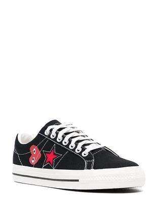 Стильні кеди унісекс converse comme des garçons play x one star black, оригінал
