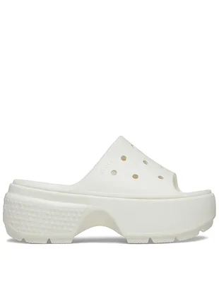 Женские шлепанцы crocs stomp slide chalk, оригинал, новые размер 39-40