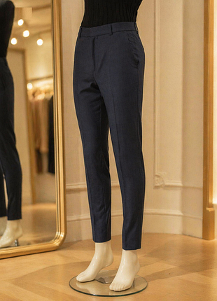 Классические женские брюки hugo boss, серые зауженные брюки 7/8 оригинал