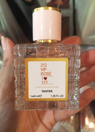 Tester carolina herrera 212 vip rose i love ny 40 ml (212 вип розе ай скамейки), женские