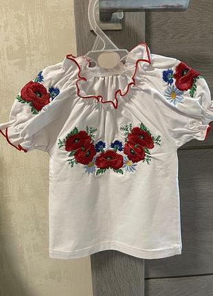 Вишиванка дитяча для дівчинки, розмір 86