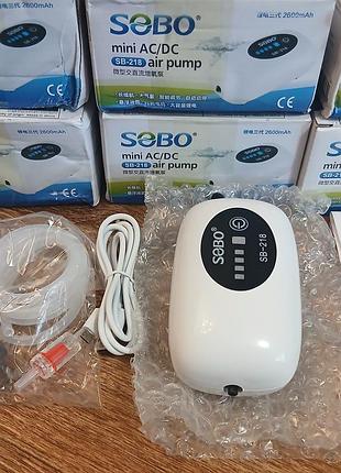 Компресор sobo 218 та 228 на акумуляторі для акваріумів та перевезення риби.