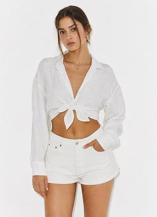 Zara сорочка укорочена жіноча