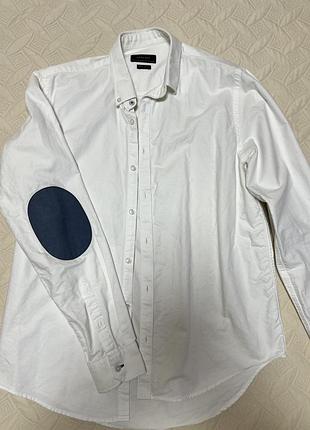 Біла котонова сорочка zara