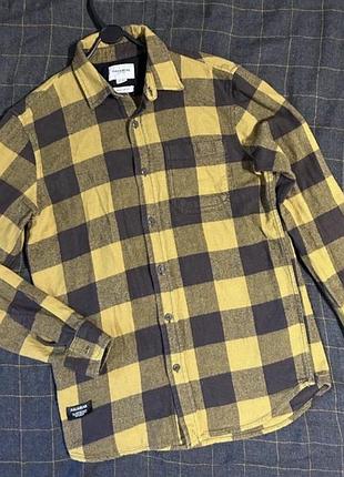 Бавовняна сорочка pull&bear, розмір s-m