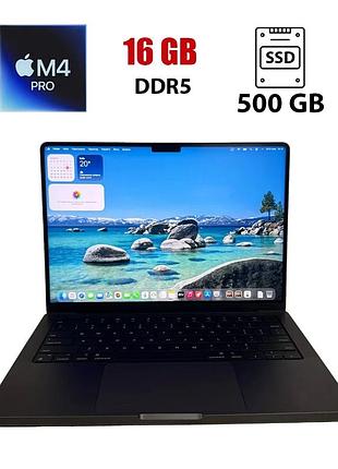 Ультрабук б-класс apple macbook pro 14 a3112 (2024) / 14.2" (3024x1964) ips / apple m4 (10 ядер по 2.85 - 4.5 ghz) / 16 gb ddr5 /