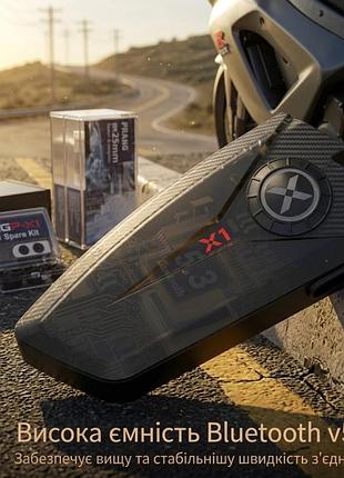 Стильная мотогарнитура xgp-x1,  «высокая емкость bluetooth v5.3»