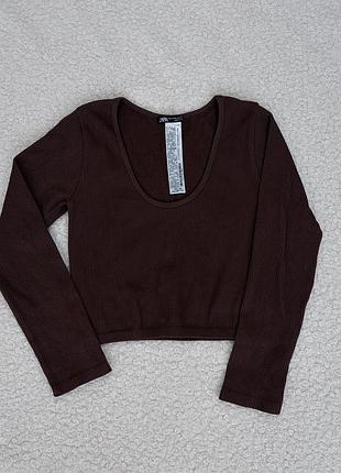 Топ спортивний zara коричневий s-m