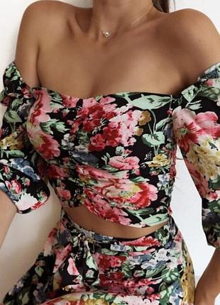 Квіткова блуза zara