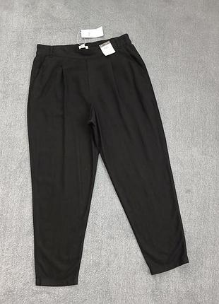 Женские льняные брюки m&amp;s (marks &amp; spencer) р. u9 14 черные