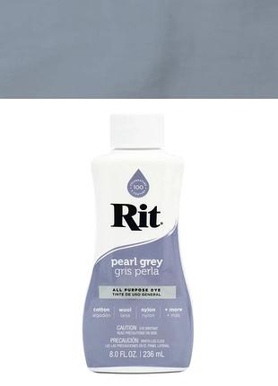 Барвник для натуральних тканин rit all-purpose dye pearl grey (сірий), 236 мл