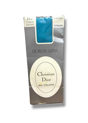 Колготки christian dior бирюзового цвета