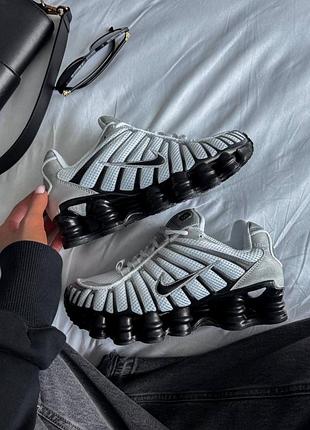 Стильные женские кроссовки nike shox tl white/black