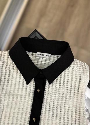 Винтажная блуза без рукавов на пуговицах с черепушками sonia rykiel