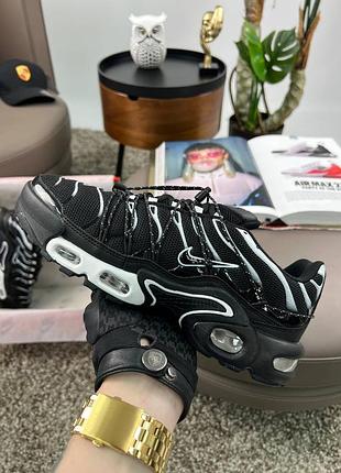 Мужские кроссовки nike air max tn plus lace toggle black white 42-43-44-45