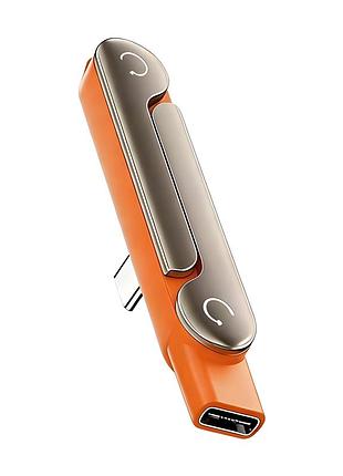 Адаптер переходник usb type-c на type-c 240w со складной подставкой orange