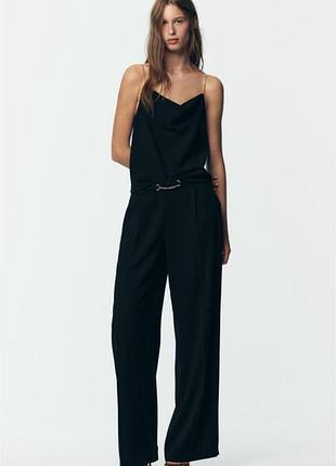 Жіноча майка в білизняному стилі на металевих бреталях-ланцюжках zara розмір l
