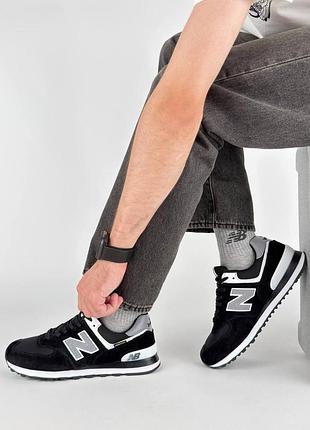 Чоловічі кросівки new balance 574 cordura black grey 2