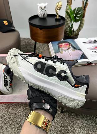 Мужские кроссовки nike acg mountain fly 2 low white black orange 41-42-43-44