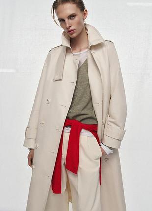 Габардина zw collection с ремнем zara
