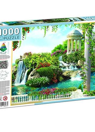 Пазл классический вид с балкона на летние водопады, 1000 элементов, 84870