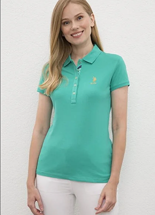 Жіноча футболка поло бавовна женская футболка поло хлопок u.s.polo assn