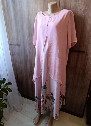 Сукня довга жіноча no name pp 2xl 3xl котон+поліестер
