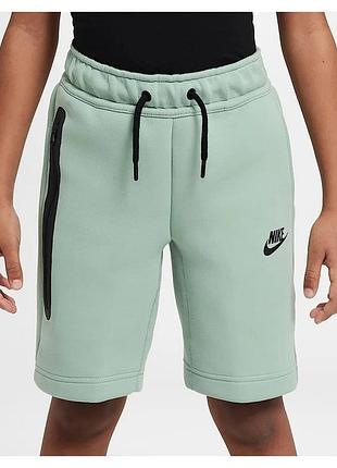 Шорти дитячі nike tech fleece older shorts turquoise fd3289-037