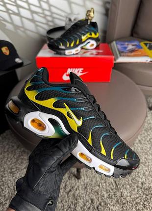 Мужские кроссовки nike air max plus tn black teal yellow 5