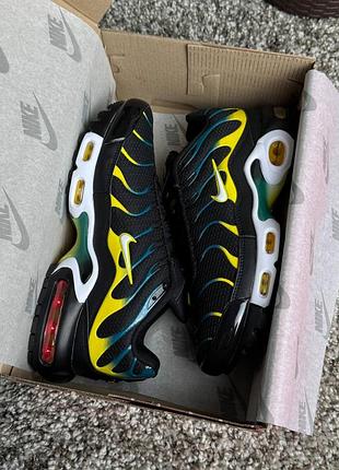 Мужские кроссовки nike air max plus tn black teal yellow 6