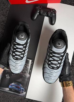Чоловічі кросівки nike air max plus tn black grey silver 2