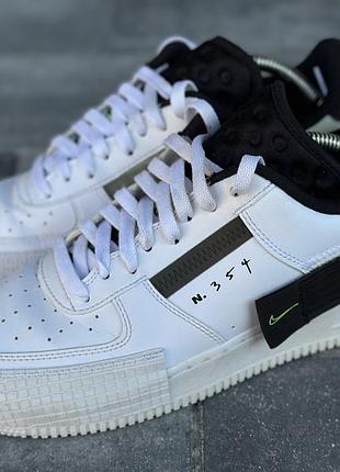 Nike air force 1 type "white black volt" (арт. at7859-101) із лінійки n.354