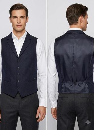 Жилетка\безрукавка boss orange slim fit wool waistcoat