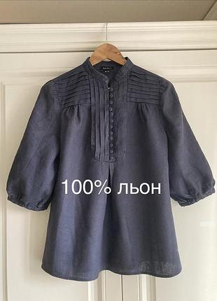 Сорочка блуза лляна s/m 100% льон