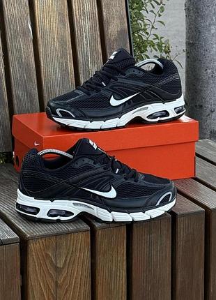 Мужские кроссовки nike air max moto 2k найк эир макс мото 2к из сетки черно-белые
