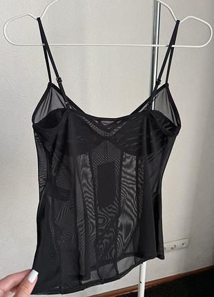 Тюлевий топ на бретелях zara розмір м