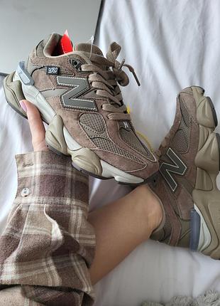 Женские кроссовки new balance 9060 brown