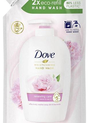 Рідке крем-мило dove peony & rose scent дой-пак 500 мл