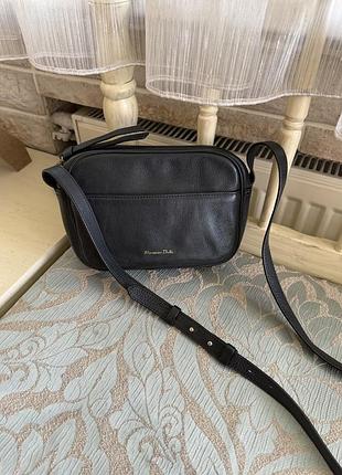Шкіряна крос боді massimo dutti
