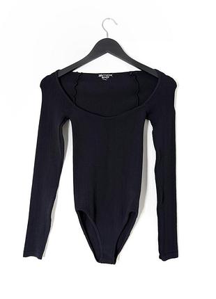 Лонгслив боді чорний zara