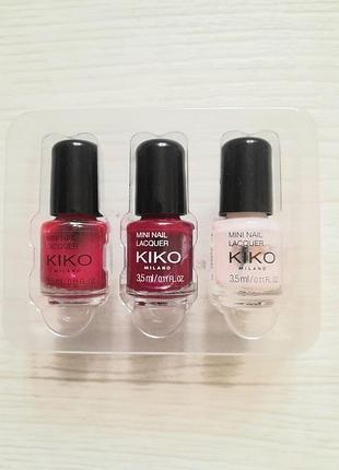 2.08 снимаетм по продаже!!!комплект лаков лак для ногтей оригинал кико милано kiko milano